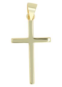 Kreuzanh&auml;nger Akzent "Crispus" aus 925 Sterlingsilber, rhodiniert, langlebig", gold (vergoldet), Schmuckanh&auml;nger, Damen, Silber 925 (Sterlingsilber), Kreuzanh&auml;nger