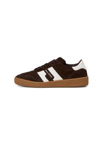 Marc O'Polo Sneaker MARC O'POLO "Model Court W 5", Damen, Gr. 41, braun, Veloursleder, unifarben mit Farbeinsatz, Schuhe Sneaker, Retro-Sneaker, Freizeitschuh, Halbschuh mit Kontraststreifen