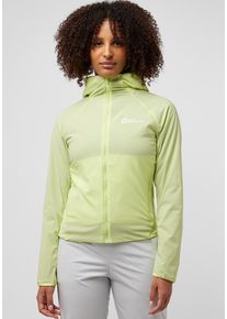 Funktionsjacke Jack Wolfskin "PRELIGHT INS JKT W", Damen, Gr. S (36), gr&uuml;n (cool, matcha), Obermaterial: 89% Polyamid, 11% sonstige Fasern. Futter: 100% Polyester. F&uuml;llung: 100% Polyester, Jacken Funktionsjacke, mit Kapuze, atmungsaktiv, wasserabweisend, windabweisend, leicht
