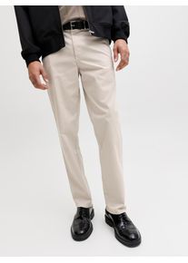 Jack & Jones Chinohose JACK & JONES "JPSTOLLIE VANCE CHINO NOOS", Herren, Gr. 36, L&auml;nge 32, pumice stone, Web, Obermaterial: 97% Baumwolle, 3% Elasthan, unifarben, normal lang, Hosen Chinohose, Baumwollmischung, normal geschnitten