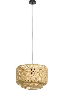EGLO H&auml;ngeleuchte "HYKEHAM Pendellampe, Stahl und Holz, E27, H&auml;ngelampe, Flurlampe, Lampe", schwarz, &Oslash; 42cm H: 110cm, 1 Stk., Leuchten, H&auml;ngeleuchte, H110 x &Oslash;42 cm, schwarz, 1X40W exkl., H&auml;ngeleuchte