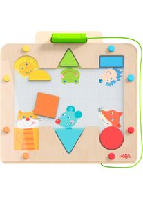 Spiel Haba "Vario Formen mit geometrischen Motivpl&auml;ttchen", bunt, Spiele, Kinder, Kunststoff, Pappe, Spiel