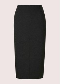 Madeleine Mode Bleistiftrock MADELEINE "Rock Bleistiftrock aus Jersey", Damen, Gr. 46, schwarz (bleigrau, melange), Modern, slim fit, R&ouml;cke Bleistiftrock