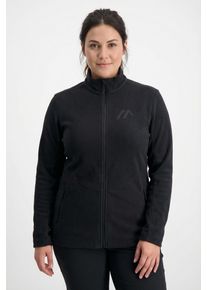 Fleecejacke Maier Sports "DA-MIDLAYERJACKE DENISE JACKET W", Damen, Gr. 48, schwarz, Fleece, Obermaterial: 100% Polyester, unifarben, hoch geschlossener Ausschnitt, eingesetzt eingefasste Kante, Jacken Fleecejacke, mit durchgehendem Rei&szlig;verschluss, hoch geschlossener Ausschnitt