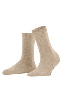 Socken Falke "Cosy Wool", Damen, Gr. 39-42, beige (beige meliert (4091)), Obermaterial: 31% Wolle WO. 27% Viskose CV. 24% Polyamid PA. 18% Kaschmir WS., glatt, Socken Socken