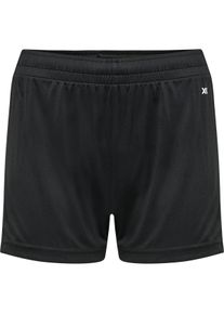 Trainingsshorts Hummel "HMLCORE XK POLY SHORTS WOMAN", Damen, Gr. S, N-Gr, schwarz, Obermaterial: 100% Polyester, Hosen Trainingsshorts, mit Stretch-Material, mit BEECOOL-Technologie, sportlicher Stil