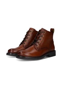 Schn&uuml;rstiefelette Salamander "Bebra", Damen, Gr. 42, Textil, braun (cognac), Leder, Schuhe Schn&uuml;rstiefelette, Schn&uuml;rboots, Business-Stiefelette mit Rei&szlig;verschluss