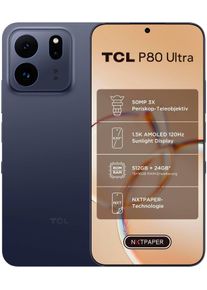 TCL Smartphone "P80 Ultra 512GB", Energieeffizienz: B, beige (midnight blau), 512 GB, Mobiltelefone, Smartphone