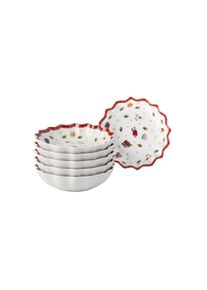 Villeroy & Boch Dipschale VILLEROY & BOCH "Dipschalen Toy's Delight &oslash; 12,8 cm 6er Set bunt", bunt, B:12,8cm H:3,3cm T:12,8cm &Oslash;:12,8cm, Porzellan, Sch&uuml;sseln, Dipschale, handw&auml;sche empfohlen