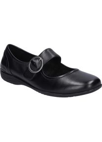 Ballerina Josef Seibel "Fenja 18, black-black", Damen, Gr. 41, schwarz (schwarz, schwarz), Obermaterial: 100% Rindsleder Leather cow., Schuhe Ballerina