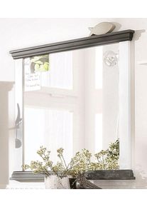 Garderobenspiegel OTTO HOME "Basilico, Spiegel", grau (wei&szlig;, grau), B:86cm H:83,5cm T:4,5cm, Spiegel, Garderobenspiegel, Rahmen aus massiver Kiefer, FSC, Breite 86 cm