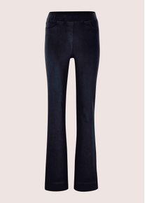 Madeleine Mode Regular-fit-Jeans MADELEINE "Jeans Thermo-Bootcut-Jeans zum Schl&uuml;pfen", Damen, Gr. 40, N-Gr, blau (marine), Modern, regular fit, Jeans Regular-fit-Jeans