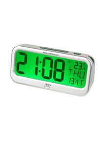 Funkwecker FILIUS zeitdesign, gr&uuml;n (silberfarben), Wecker, Funkwecker, Wecker, Schlafzimmer, Anzeige Innentemperatur, Beleuchtung, Wochentag