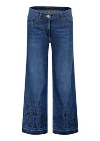 Relaxhose Betty Barclay "Casual-Hose mit Waschung", Damen, Gr. 40, EURO, blau (dunkelblau denim), Obermaterial: 100% Baumwolle CO., Hosen Relaxhose