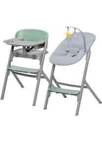 Kombihochstuhl KINDERKRAFT "LIVY mit CALMEE Wippe", Baby, Gr. B/H/T: 47cm x 82cm x 60cm, 2 Stk., gr&uuml;n, St&uuml;hle Kombihochstuhl, mit Wippe