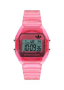Digitaluhr adidas originals "DIGITAL TWO CRYSTAL", transparent (pink (transparent)), Armbanduhren, Damen, Digitaluhr, Quarzuhr, Armbanduhr, Herrenuhr, Damenuhr, Resinarmband
