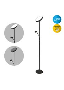 N&auml;ve N&Auml;VE LED Stehlampe "Romis", schwarz, 2, &Oslash; 26cm H: 180cm, 1 Stk., Leuchten, mit Lesearm, dimmbar per Drehschalter, LED warmwei&szlig;, H: 180cm, LED Stehlampe