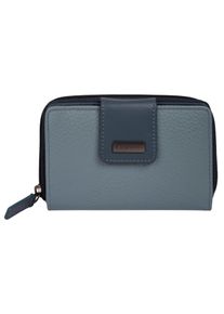 Geldb&ouml;rse Bugatti "Bugatti Damen SINA echt Leder", Damen, blau, Leder, leicht gl&auml;nzend, unifarben, Kleinlederwaren Geldb&ouml;rse, echt Leder