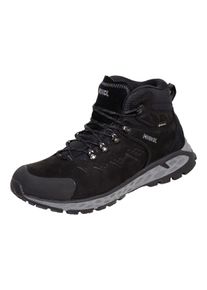 Wanderschuh Meindl "Meindl Menorca Walker Mid schwarz", Herren, Gr. 46, schwarz, Mesh, Nubukleder, unifarben, Schuhe Wanderschuh, Weicher Lederabschluss f&uuml;r h&ouml;chsten Komfort beim Gehen