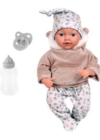 Babypuppe BAYER "Reborn Baby, 38 cm braun", braun, Puppen, Baby, Babypuppe