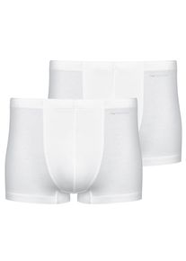 Boxer Mey "CASUAL COTTON", Herren, Gr. 8 (XXL), Feinripp, wei&szlig;, Feinripp, Obermaterial: 98% Baumwolle, 2% Elasthan, unifarben, normal, Unterhosen Boxer, ohne Eingriff, kurzes Bein, elastisch, weich