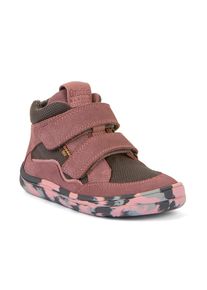 Barfu&szlig;schuh froddo "BAREFOOT TEX FUN AUTUMN", M&auml;dchen, Gr. 32, Textil, rosa (rose, grau), Textil, Veloursleder, Schuhe Barfu&szlig;schuh, Boots, Sneaker, Trekkingschuh mit TEX-Membrane, Topseller