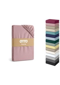Spannbettlaken OTTO HOME "Cremona f&uuml;r Matratzen bis 30 cm H&ouml;he", altrosa, B:160cm, Jersey (145 g/m&sup2;), Obermaterial: 96% Baumwolle, 4% Elasthan, Bettlaken, Spannbettlaken, NEU 96% Baumwolle & 4% Elasthan, in Basic, Komfort & Premium Qualit&auml;t