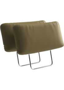Sit & More Sofa-Kopfst&uuml;tze SIT & MORE "Chelsea, B: 50 cm, Leder", grau (olive), B:50cm H:25cm, Holzwerkstoff, Kopfst&uuml;tzen, Sofa-Kopfst&uuml;tze