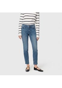 7/8-Jeans MAC "CARRIE straight glamour", Damen, Gr. 38, L&auml;nge 32, light iconic blau, Denim/Jeans, Obermaterial: 78% Baumwolle, 12% Lyocell, 7% Elastomultiester, 3% Elasthan, slim fit 7/8-L&auml;nge, Jeans 7/8-Jeans, mit Schmuckdetails