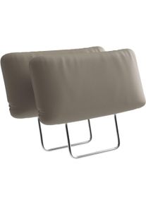 Sit & More Sofa-Kopfst&uuml;tze SIT & MORE "Chelsea, B: 50 cm, Leder", grau (delphine), B:50cm H:25cm, Holzwerkstoff, Kopfst&uuml;tzen, Sofa-Kopfst&uuml;tze