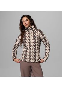 Fleecejacke Columbia "Benton Springs Printed Full Zip", Damen, Gr. L (42/44), braun (schwarz stone, twills), Obermaterial: 100% Polyester, normal, Jacken Fleecejacke, mit Rei&szlig;verschluss, wasserabweisend, windabweisend, atmungsaktiv