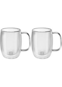 Espressoglas Zwilling "Sorrento Plus", transparent, B:7,1cm H:9cm, Borosilikatglas, Trinkgef&auml;&szlig;e, Espressoglas, Doppelwandig, Borosilikatglas, 2-tlg., je 140 ml