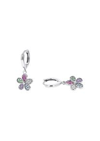 Paar Ohrh&auml;nger Prinzessin Lillifee "Blume-Motiv", bunt (silberfarben, lila, hellblau, lila, hellblau), Ohrringe, M&auml;dchen, Silber 925 (Sterlingsilber), Paar Ohrh&auml;nger, mit Zirkonia (synth.)