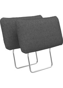 Sit & More Sofa-Kopfst&uuml;tze SIT & MORE "Chelsea, B: 50 cm", dunkelgrau, B:50cm H:25cm, Holzwerkstoff, Kopfst&uuml;tzen, Sofa-Kopfst&uuml;tze, 2 St&uuml;ck, verschiedene Stofffarben