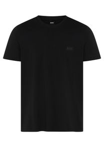 T-Shirt BOSS, Herren, Gr. S, schwarz (schwarz 002), Jersey, Obermaterial: 100% Baumwolle, unifarben, regular fit, Rundhals, Shirts T-Shirt