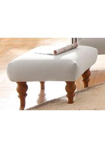 Hocker Home Affaire "Lord", beige, B:59cm H:38cm T:59cm, Luxus-Microfaser Lederoptik (100% Polyester);Struktur fein 100% Polyester), Hocker, Hocker, mit echter Chesterfield-Knopfheftung