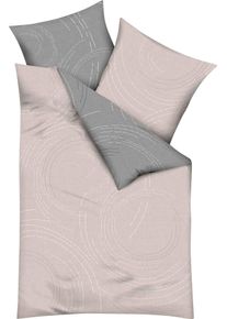 Wendebettw&auml;sche Kaeppel "JARO 100% Baumwolle", rosa (ros&eacute;), B/L: 135cm x 200cm, 1 Stk., 1 Stk., Mako-Satin, B/L: 80cm x 80cm, 2 Stk., Mako-Satin, Obermaterial: 100% Baumwolle, Bettw&auml;sche, Wendebettw&auml;sche, mit Markenrei&szlig;verschluss, zeitloses Design, pflegeleicht