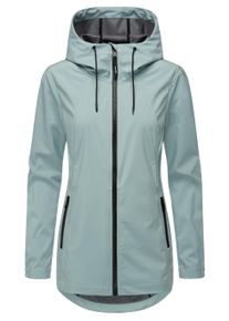 Parka Ragwear "Kurzmantel Zuzka Sport", Damen, Gr. XL, blau (aqua), Obermaterial: 100% Polyester PES. Obermaterial: Futter: 100% Polyester PES., tailliert Po-bedeckend, hoch geschlossener Ausschnitt, &Auml;rmel ohne &Auml;rmelschlitz elastischer Bund, Jacken Parka, Wasserdichter kurzer &Uuml;bergangsmantel f&uuml;r Damen
