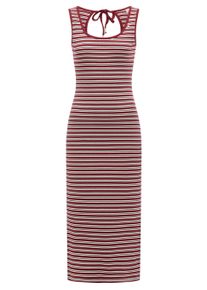 Shirtkleid Ragwear "Shirtkleid Montyca Stripes YOUMODO", Damen, Gr. XS, N-Gr, rot (burgundy), Obermaterial: 95% Baumwolle CO. 5% Elasthan EL., Kleider Shirtkleid