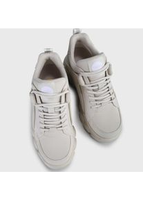 Plateausneaker Buffalo "CORIN", Damen, Gr. 41, Textil, beige (hellbeige), Lederimitat, Schuhe Plateausneaker, Schn&uuml;rschuh, Freizeitschuh, Ugly Sneaker mit typischer Plateausohle