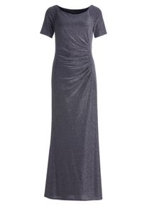 Abendkleid Vera Mont "Abendkleid im Glitzer-Look", Damen, Gr. 42, EURO, blau (dunkelblau, grau), Obermaterial: 87% Polyamid PA. 9% Polyester PES. 4% Elasthan EL., Kleider Abendkleid