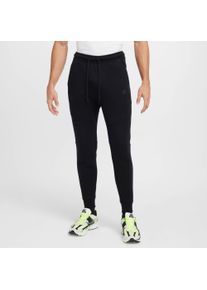 Sporthose Nike Sportswear "M NK TCH FLC JGGR", Herren, Gr. L, N-Gr, schwarz (schwarz, schwarz), Sweatware, Obermaterial: 53% Baumwolle, 47% Polyester, unifarben, lang, Hosen Sporthose, mit schmalem Schnitt, aus Baumwollmischung