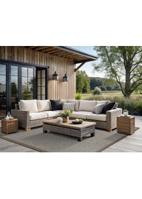 Teppich Dekowe "Naturino Rips", grau, B:133cm H:7mm L:190cm, Kunstfaser, Teppiche, Teppich, Flachgewebe, Sisal-Optik, mit Bord&uuml;re, In- und Outdoor geeignet