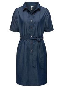 Jeanskleid Ragwear "Jeanskleid Rozyna Denim", Damen, Gr. 3XL, N-Gr, blau (dunkelblau denim), Obermaterial: 60% Baumwolle CO. 40% Viskose CV., Kleider Jeanskleid