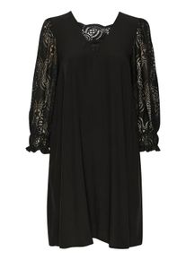 Midikleid Culture "Damen Kleid CUasmine", Damen, Gr. S, N-Gr, schwarz, Obermaterial: 65% Viskose CV. 35% Polyester PES., Kleider Midikleid