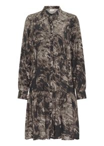 Midikleid Kaffe "Damen Kleid KAjamie", Damen, Gr. 40, N-Gr, braun (braun graphic print), Obermaterial: 50% Viskose CV. 50% Viskose LENZING ECOVERO CV LenzEcov., Kleider Midikleid