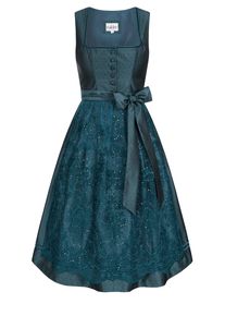 N&uuml;bler Dirndl N&Uuml;BLER "Midi Dirndl Kerala", Damen, Gr. 50, EURO, blau, Obermaterial: 100% Polyester PES., Kleider Dirndl
