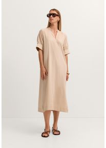 Blusenkleid Bugatti "Modern Fit", Damen, Gr. 46, Normalgr&ouml;&szlig;en, 50, beige, 100% Baumwolle, unifarben, normal, Kleider Blusenkleid, mit seitlichen Schlitzen