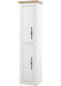 Stauraumschrank OTTO HOME "WESTMINSTER, Badschrank im Landhausstil, Schrank mit Metallgriffen", wei&szlig; (pinie wei&szlig; dekor), B:53cm H:203cm T:40cm, Schr&auml;nke, Stauraumschrank, in 2 Farben verf&uuml;gbar, mit Stauraum hinter Dreht&uuml;ren