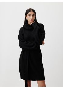 Strickkleid LEGER "Colleen, LeGer by Lena Gercke", Damen, Gr. 38, N-Gr, Langarm, Strick, schwarz, Strick, Obermaterial: 100% Baumwolle, normal kniefrei, Rippb&uuml;ndchen, Kleider Strickkleid